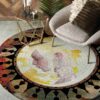 Girl In Sun Round Carpet Floor Rug Living Room Bedroom Decor Round Area Rug Carpet