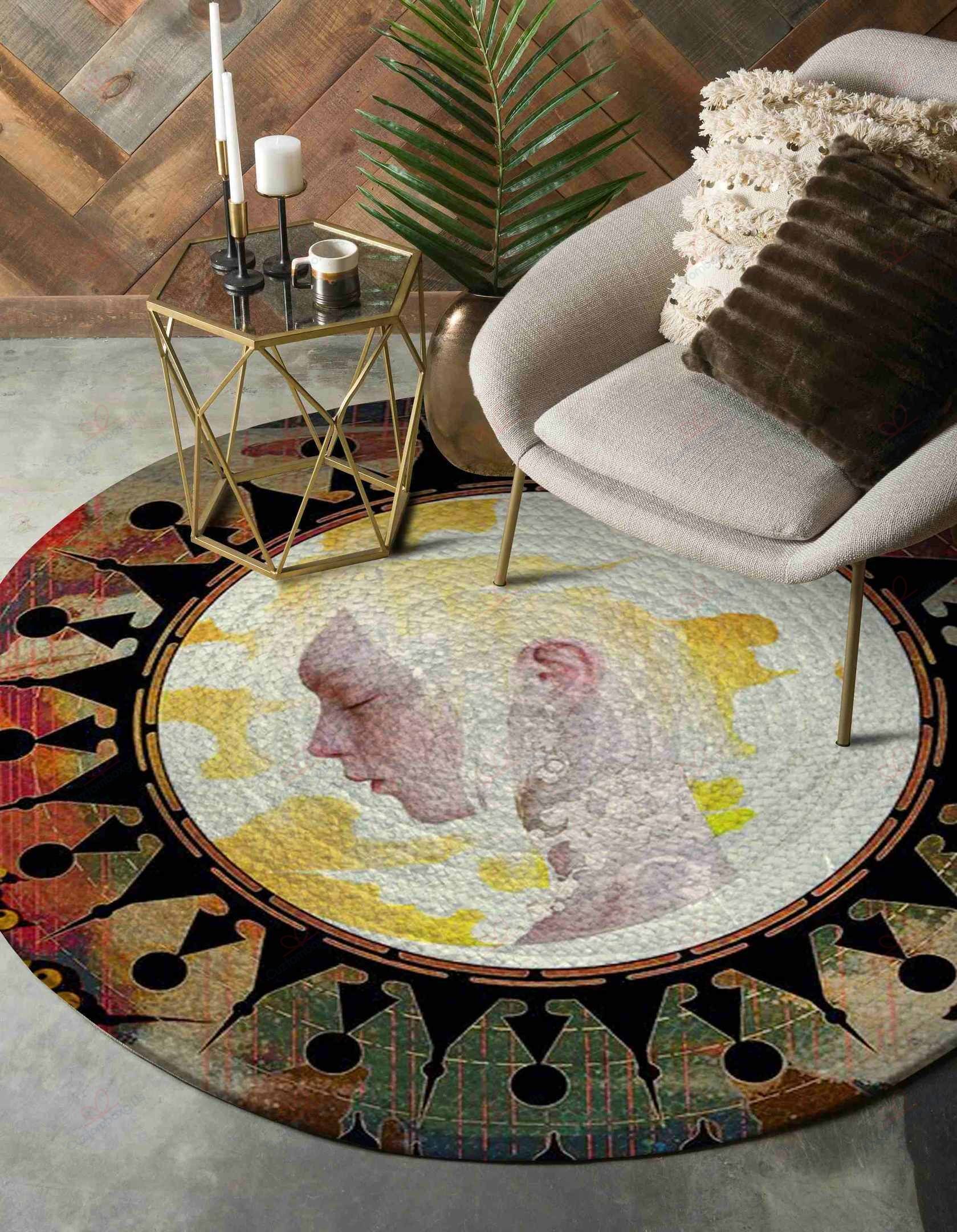 Girl In Sun Round Carpet Floor Rug Living Room Bedroom Decor Round Area Rug Carpet Girl In Sun Round Carpet Floor Rug Living Room Bedroom Decor Round Area Rug Carpet