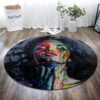Girl Painting Round Carpet Floor Rug Living Room Bedroom Decor Round Area Rug Carpet
