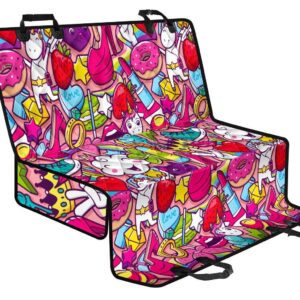 Girly Unicorn Cartoon Pattern Print Pet Car Back Seat Cover - 079c0b7a7b79