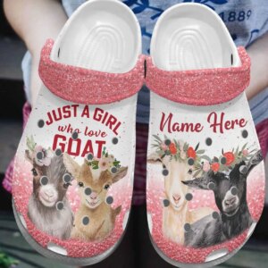 Goat Personalize Clog Custom Crocs Fashionstyle Comfortable For Women Men Kid Print 3D Personalized Just A Girl