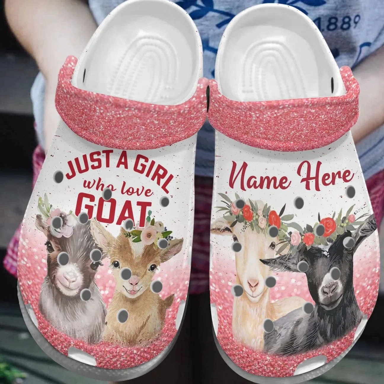 Goat Personalize Clog Custom Crocs Fashionstyle Comfortable For Women Men Kid Print 3D Personalized Just A Girl Goat Personalize Clog Custom Crocs Fashionstyle Comfortable For Women Men Kid Print 3D Personalized Just A Girl
