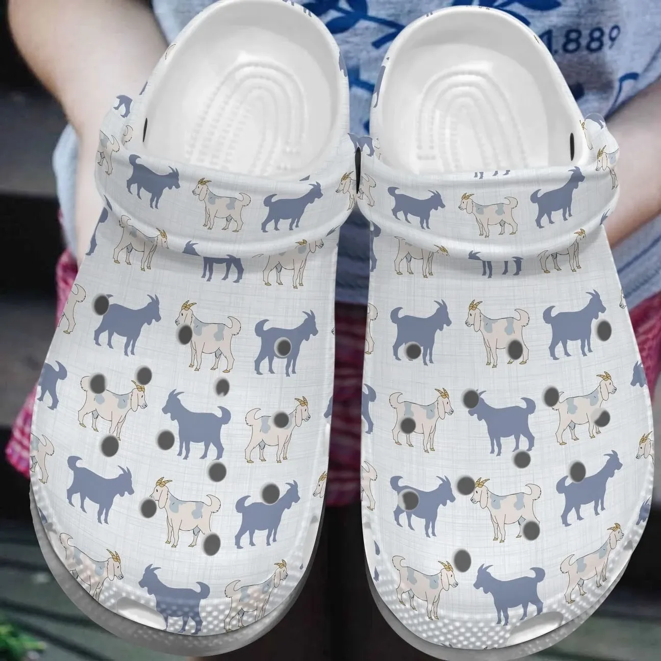 Goat Personalized Clog Custom Crocs Comfortablefashion Style Comfortable For Women Men Kid Print 3D Lovely Goat Pattern Goat Personalized Clog Custom Crocs Comfortablefashion Style Comfortable For Women Men Kid Print 3D Lovely Goat Pattern