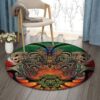 God Of Fire Round Carpet Floor Rug Living Room Bedroom Decor Round Area Rug Carpet