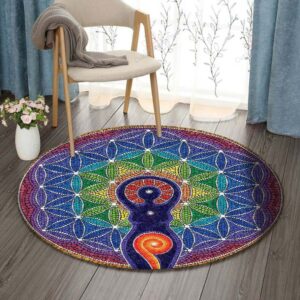 God Of Nature Round Carpet Floor Rug Living Room Bedroom Decor Round Area Rug Carpet