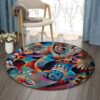 God Of Rain Tlaloc Round Carpet Floor Rug Living Room Bedroom Decor Round Area Rug Carpet