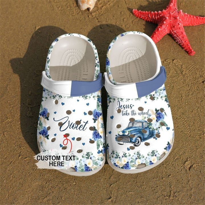 God Personalized Jesus Takes The Wheel Sku 1167 Crocs Crocband Clog Comfortable For Mens Womens Classic Clog Water Shoes God Personalized Jesus Takes The Wheel Sku 1167 Crocs Crocband Clog Comfortable For Mens Womens Classic Clog Water Shoes