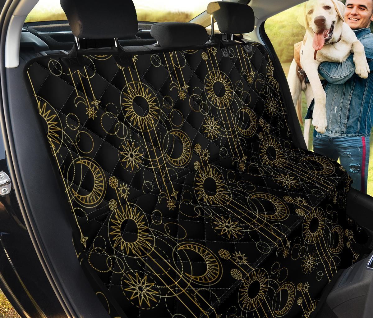 Gold And Black Moon Boho Style Car Back Seat Cover Dog Car Seat Covers - 07a5c1815d32 Gold And Black Moon Boho Style Car Back Seat Cover Dog Car Seat Covers - 07a5c1815d32