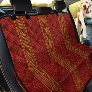 Gold And Fire Brick Color Maori Motif Car Back Seat Cover Dog Car Seat Covers - 3c92083527c5