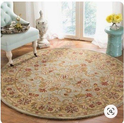 Gold Floral Tufted Round Carpet Floor Rug Living Room Bedroom Decor Round Area Rug Carpet Gold Floral Tufted Round Carpet Floor Rug Living Room Bedroom Decor Round Area Rug Carpet