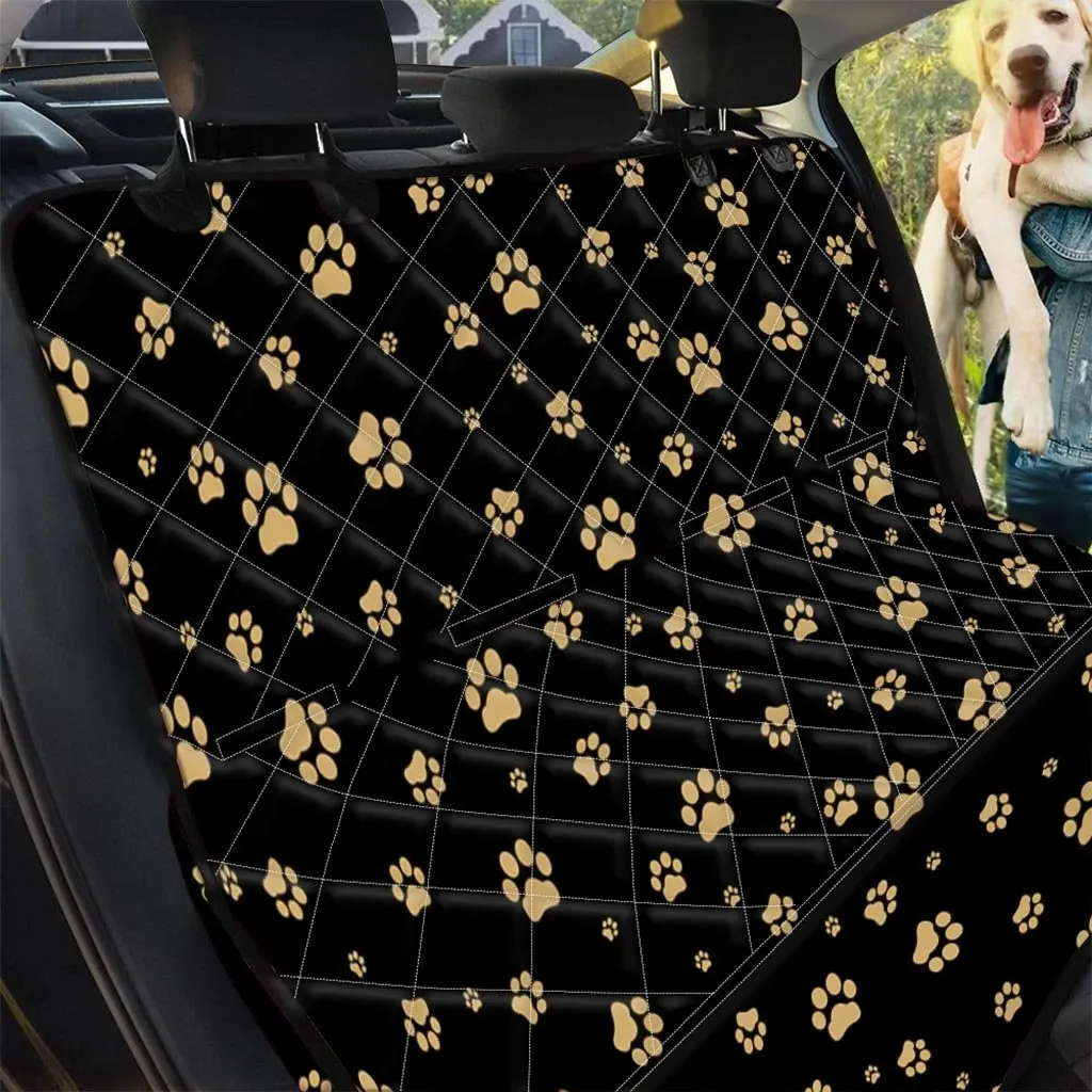 Gold Footprint Paw Car Back Seat Cover Dog Car Seat Covers - 0281f8c87658 Gold Footprint Paw Car Back Seat Cover Dog Car Seat Covers - 0281f8c87658