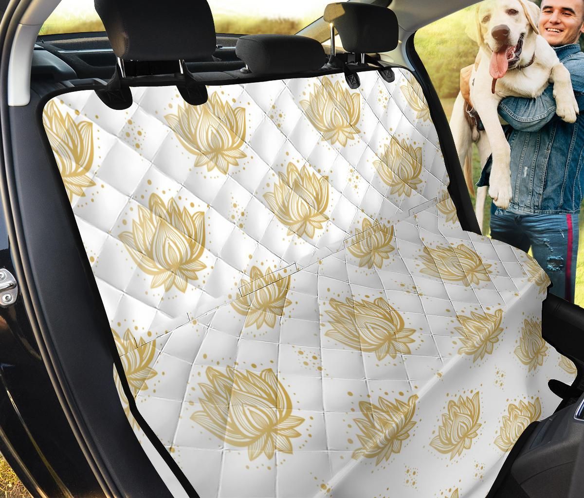 Gold Ornamental Lotus Pattern Car Back Seat Cover Dog Car Seat Covers - a8d8541e3bdf Gold Ornamental Lotus Pattern Car Back Seat Cover Dog Car Seat Covers - a8d8541e3bdf