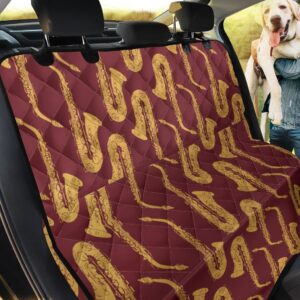 Gold Saxophone Pattern Car Back Seat Cover Dog Car Seat Covers - 6d3f417aa8cc