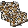 Gold Tropical Skull Pattern Print Pet Car Back Seat Cover - 580eccdb5a14