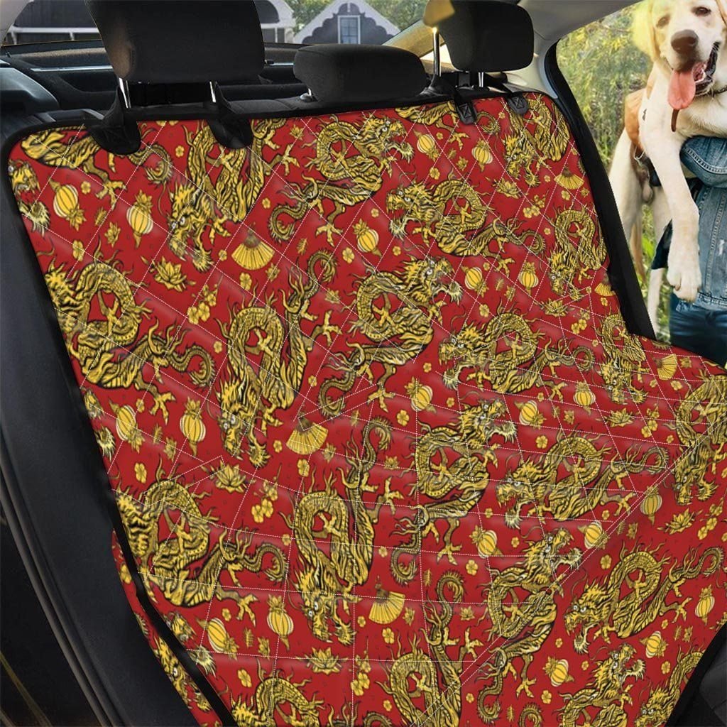 Golden Chinese Dragon Pattern Car Back Seat Cover Dog Car Seat Covers - 1266efa545b2 Golden Chinese Dragon Pattern Car Back Seat Cover Dog Car Seat Covers - 1266efa545b2