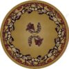 Golden Horseshoe Round Carpet Floor Rug Living Room Bedroom Decor Round Area Rug Carpet