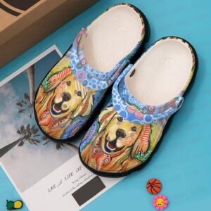Golden Retriever Personalize Clog Custom Crocs Clog On Sandal Fashion Style Comfortable For Women Men Kid