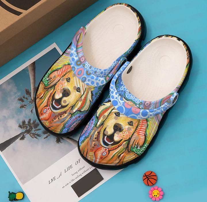 Golden Retriever Personalize Clog Custom Crocs Clog On Sandal Fashion Style Comfortable For Women Men Kid Golden Retriever Personalize Clog Custom Crocs Clog On Sandal Fashion Style Comfortable For Women Men Kid