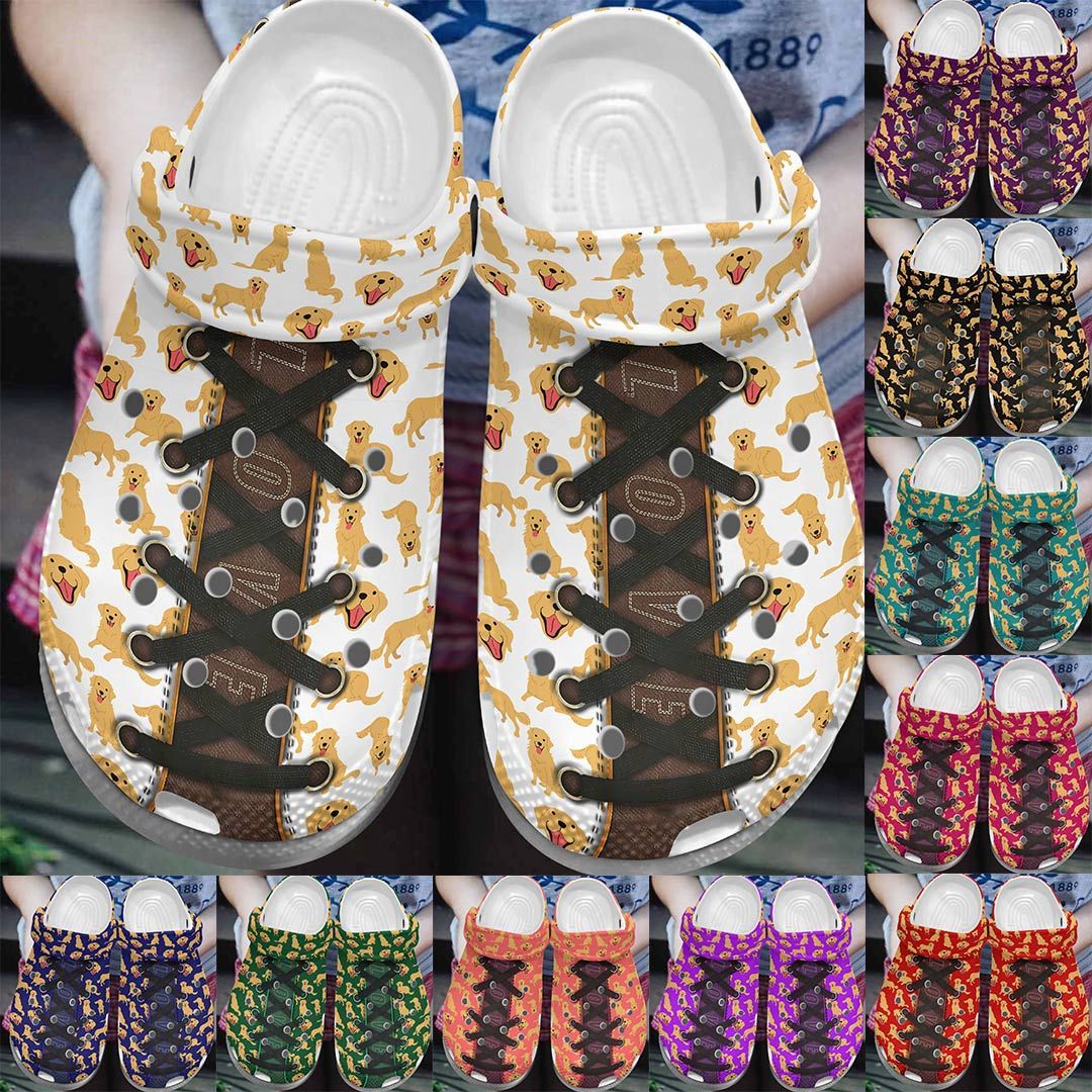 Golden Retriever Personalize Clog Custom Crocs Fashionstyle Comfortable For Women Men Kid Print 3D Happy Doggo Golden Retriever Personalize Clog Custom Crocs Fashionstyle Comfortable For Women Men Kid Print 3D Happy Doggo