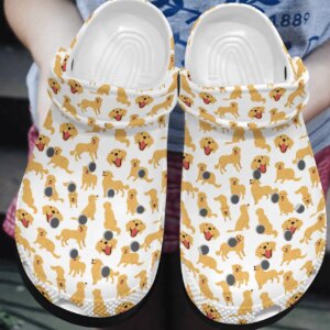 Golden Retriever Personalized Clog Custom Crocs Comfortablefashion Style Comfortable For Women Men Kid Print 3D Good Boy