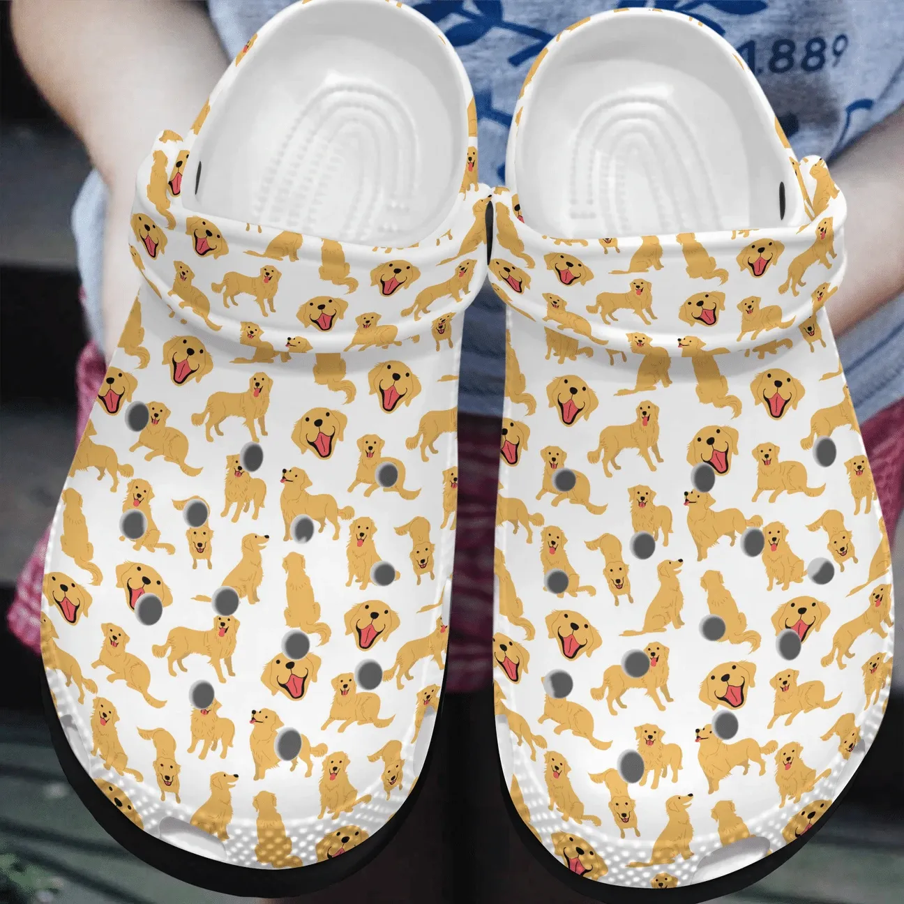 Golden Retriever Personalized Clog Custom Crocs Comfortablefashion Style Comfortable For Women Men Kid Print 3D Good Boy Golden Retriever Personalized Clog Custom Crocs Comfortablefashion Style Comfortable For Women Men Kid Print 3D Good Boy