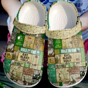 Golf Eat Sleep Sku 1176 Crocs Crocband Clog Comfortable For Mens Womens Classic Clog Water Shoes
