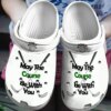 Golf Personalized Clog Custom Crocs Comfortablefashion Style Comfortable For Women Men Kid Print 3D May The Course Be With You