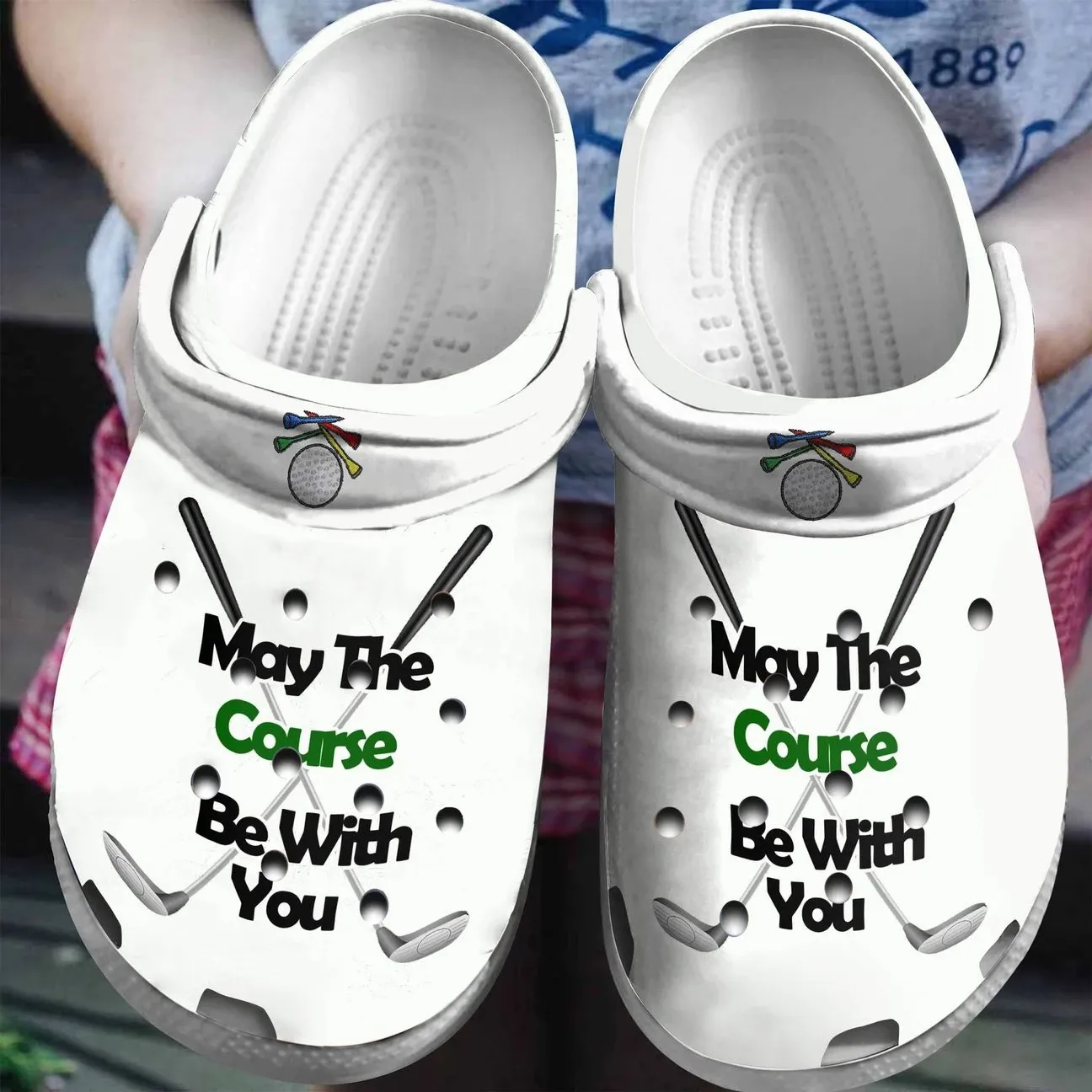 Golf Personalized Clog Custom Crocs Comfortablefashion Style Comfortable For Women Men Kid Print 3D May The Course Be With You Golf Personalized Clog Custom Crocs Comfortablefashion Style Comfortable For Women Men Kid Print 3D May The Course Be With You