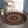 Good Fortune Round Carpet Floor Rug Living Room Bedroom Decor Round Area Rug Carpet