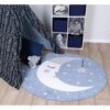 Goodnight Moon Round Carpet Floor Rug Living Room Bedroom Decor Round Area Rug Carpet
