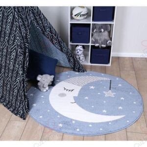 Goodnight Moon Round Carpet Floor Rug Living Room Bedroom Decor Round Area Rug Carpet