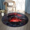 Gorilla Playing Drums Round Carpet Floor Rug Living Room Bedroom Decor Round Area Rug Carpet