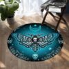 Gothic Skull Round Carpet Floor Rug Living Room Bedroom Decor Round Area Rug Carpet
