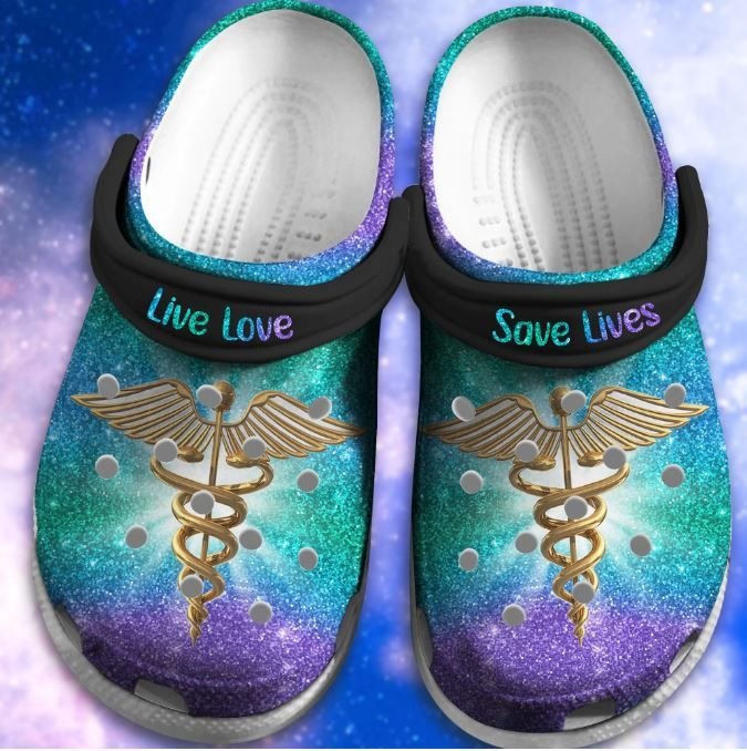 Gradient Glitter Nurse Crocs Clog Shoes – Live Love Crocs Clog Crocbland Clog Birthday Gift For Woman Girl Man Woman Boy Girl Gradient Glitter Nurse Crocs Clog Shoes – Live Love Crocs Clog Crocbland Clog Birthday Gift For Woman Girl Man Woman Boy Girl