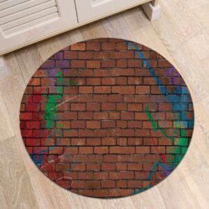 Graffiti Round Carpet Floor Rug Living Room Bedroom Decor Round Area Rug Carpet