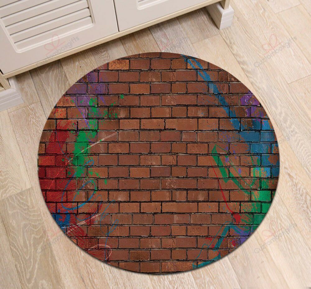 Graffiti Round Carpet Floor Rug Living Room Bedroom Decor Round Area Rug Carpet Graffiti Round Carpet Floor Rug Living Room Bedroom Decor Round Area Rug Carpet