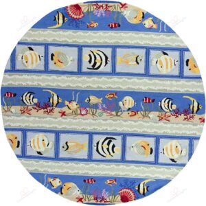 Great Barrier Reef Round Carpet Floor Rug Living Room Bedroom Decor Round Area Rug Carpet