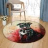 Great Dane Dog Round Carpet Floor Rug Living Room Bedroom Decor Round Area Rug Carpet