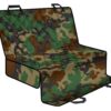 Green And Brown Camouflage Print Pet Car Back Seat Cover - 77d422734529