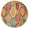 Green And Multi Leave Round Carpet Floor Rug Living Room Bedroom Decor Round Area Rug Carpet