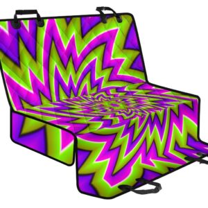 Green Big Bang Moving Optical Illusion Pet Car Back Seat Cover - 8fe503988bd4