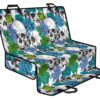 Green Blue Flowers Skull Pattern Print Pet Car Back Seat Cover - 54d3ebacb3a6