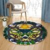Green Deer Round Carpet Floor Rug Living Room Bedroom Decor Round Area Rug Carpet