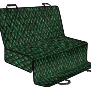 Green Dragon Scales Pattern Print Pet Car Back Seat Cover - 07e0bec84513