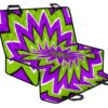 Green Flower Moving Optical Illusion Pet Car Back Seat Cover - f3ec40e55766
