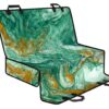 Green Gold Liquid Marble Print Pet Car Back Seat Cover - eb306131c316