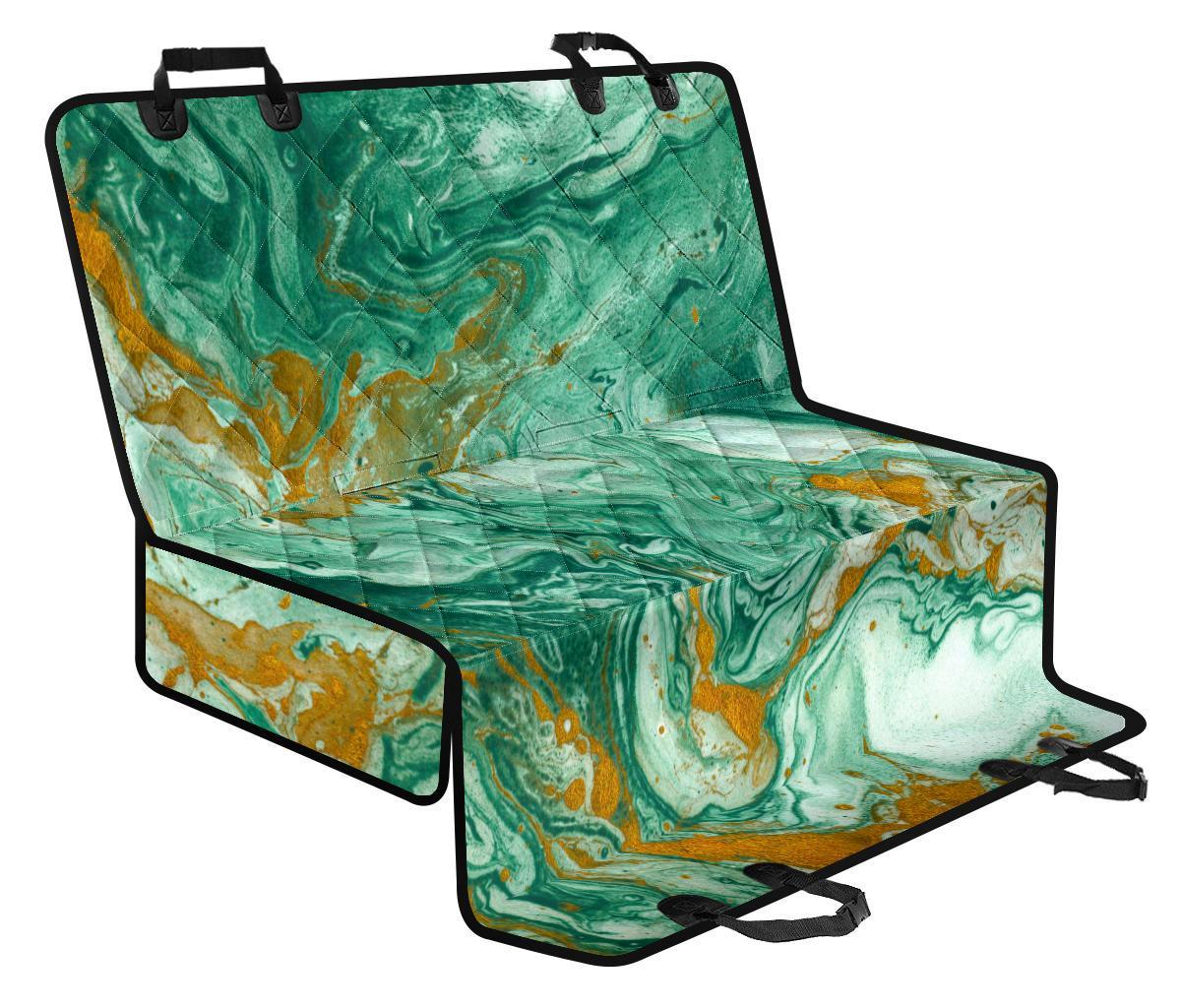 Green Gold Liquid Marble Print Pet Car Back Seat Cover - eb306131c316 Green Gold Liquid Marble Print Pet Car Back Seat Cover - eb306131c316