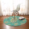 Green Sea Turtle Round Carpet Floor Rug Living Room Bedroom Decor Round Area Rug Carpet