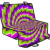 Green Twisted Moving Optical Illusion Pet Car Back Seat Cover - fdb6112942f5