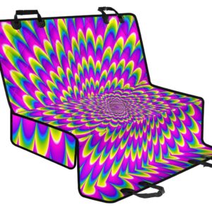 Green Wave Moving Optical Illusion Pet Car Back Seat Cover - 3004ca7e5da0